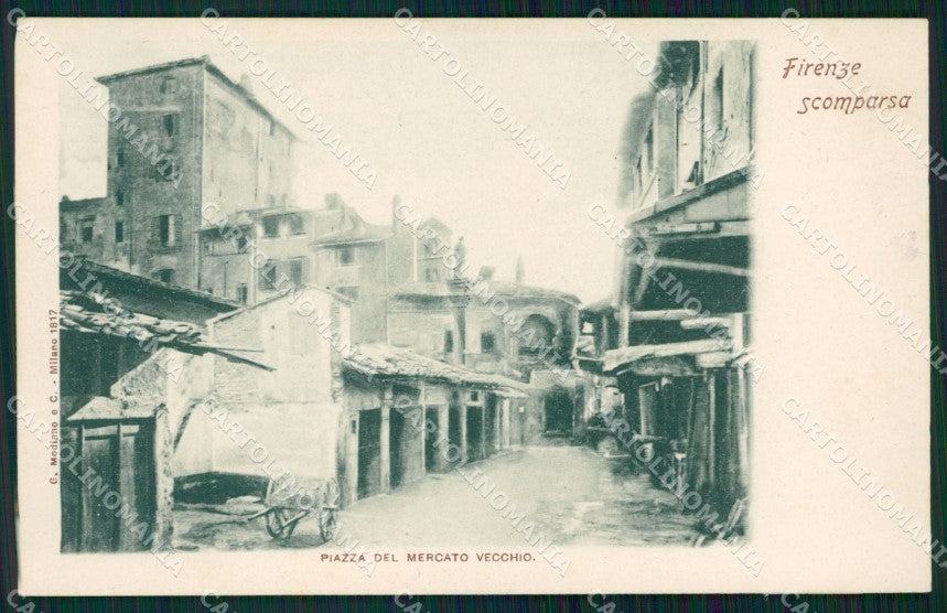 Firenze Città Piazza Mercato Vecchio Scomparsa cartolina WX0677 – fronte