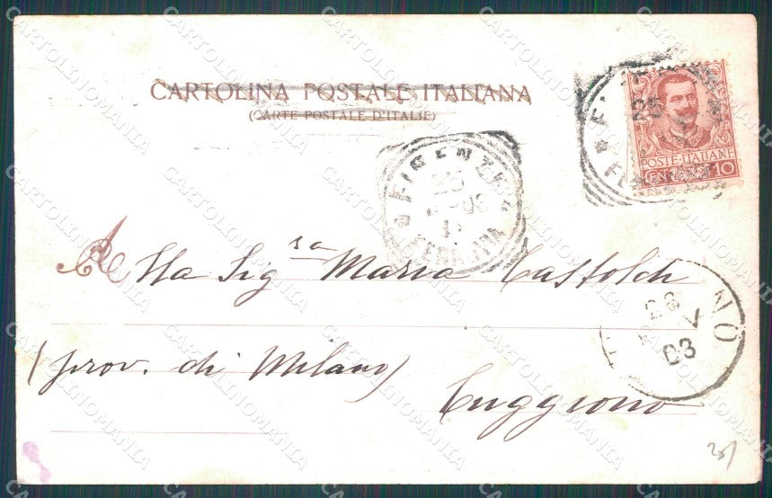 Firenze Città Mercato Vecchio Scomparsa cartolina WX0679 – retro