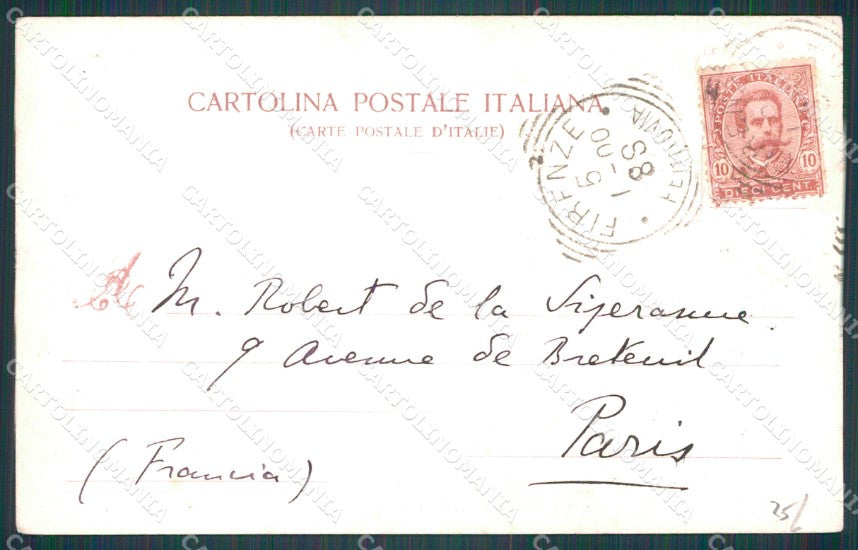 Firenze Città Mercato Vecchio Scomparsa cartolina WX0681 – retro