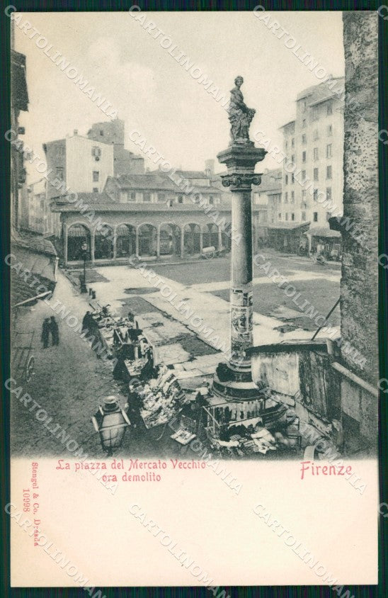 Firenze Città Piazza Mercato Vecchio Scomparsa cartolina WX0685 – fronte