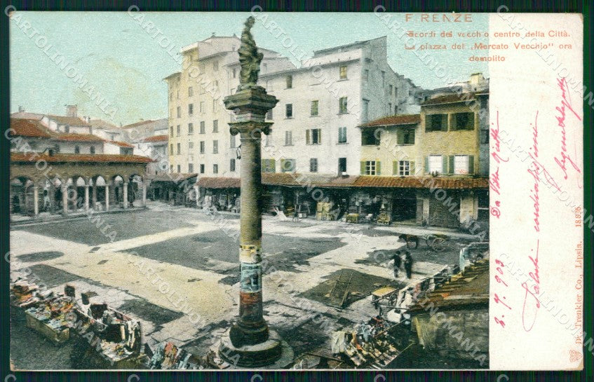 Firenze Città Piazza Mercato Vecchio Scomparsa cartolina WX0689 – fronte