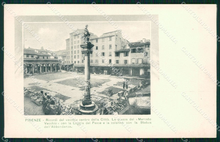 Firenze Città Loggia del Pesce Mercato Vecchio Scomparsa cartolina WX0690 – fronte