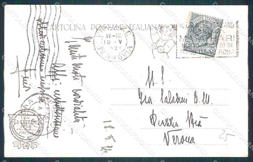 Firenze Città Concorso Ippico 1924 Militari cartolina WX0700 – retro