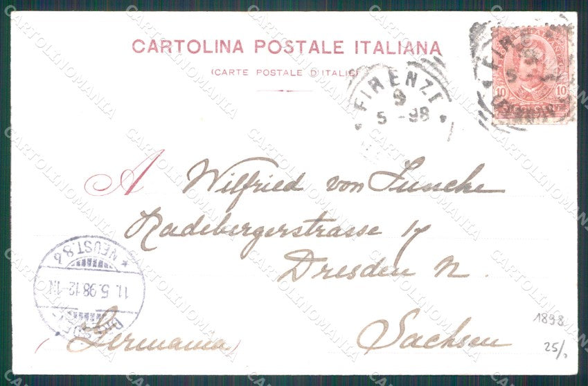 Firenze Città Ricordo Feste Centenarie Paolo del Pozzo Vespucci cartolina WX0702 – retro
