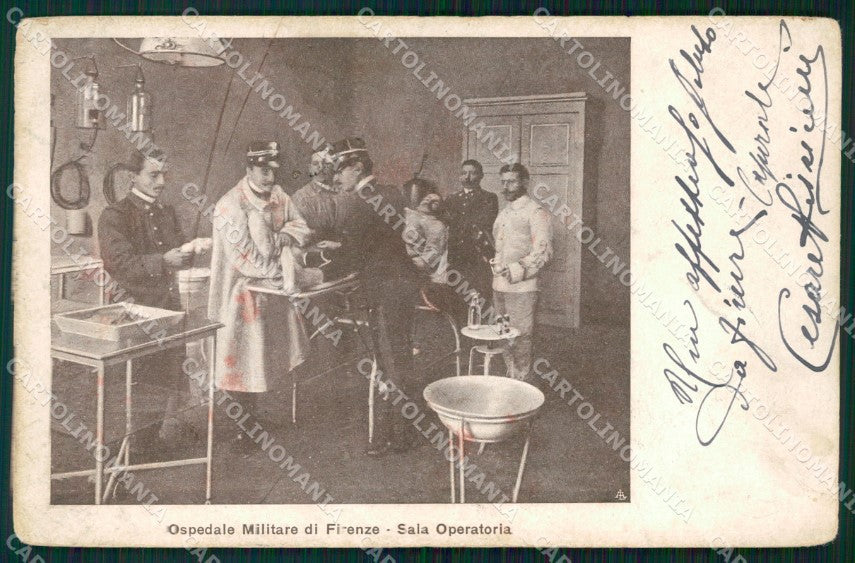 Firenze Città Ospedale Militari MACCHIA PIEGHE cartolina WX0709 – fronte