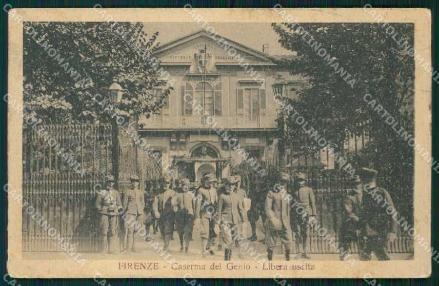 Firenze Città Caserma del Genio Militari PIEGHE cartolina WX0710 – fronte