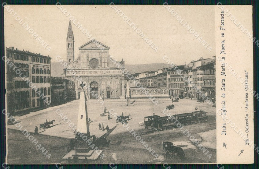 Firenze Città Chiesa Santa Maria Novella Treno cartolina WX0721 – fronte
