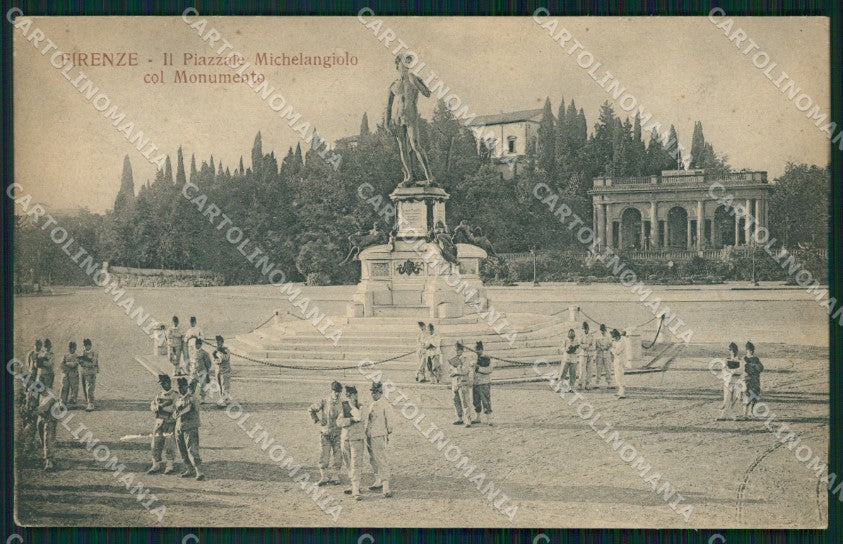 Firenze Città Piazzale Michelangelo Militari cartolina WX0722 – fronte