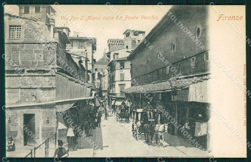Firenze Città Via Porta Santa Maria dal Ponte Vecchio cartolina WX0724 – fronte