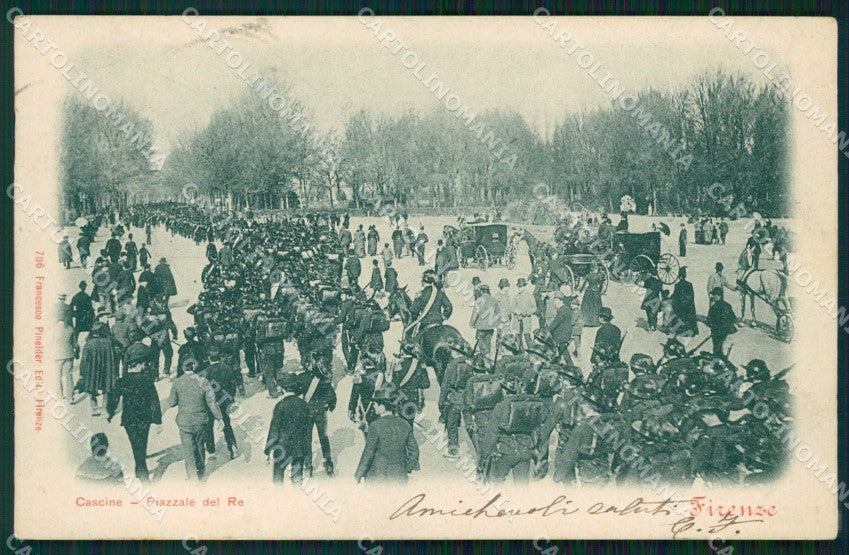 Firenze Città Cascine Piazzale del Re Militari cartolina WX0726 – fronte