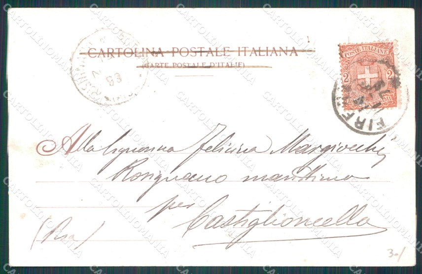 Firenze Città Mercato Vecchio Scomparsa PIEGHINA cartolina WX0729 – retro