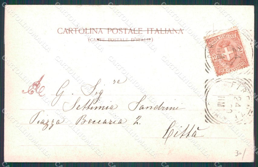 Firenze Città Mercato Vecchio Scomparsa MACCHIA cartolina WX0733 – retro