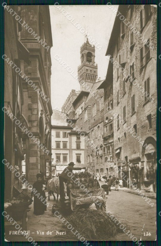 Firenze Città Via dé Neri PIEGA Foto cartolina WX0740 – fronte