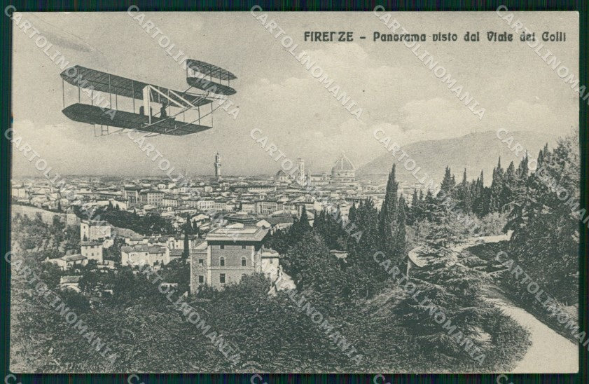 Firenze Città Viale dei Colli Aereo Aviazione cartolina WX0743 – fronte