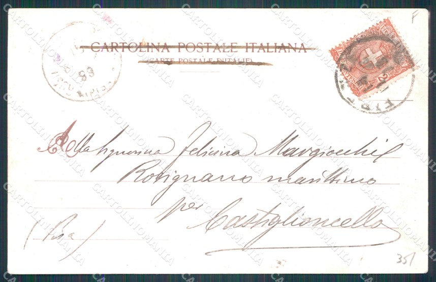 Firenze Città Piazza della Fonte in Ghetto Scomparsa cartolina WX0746 – retro