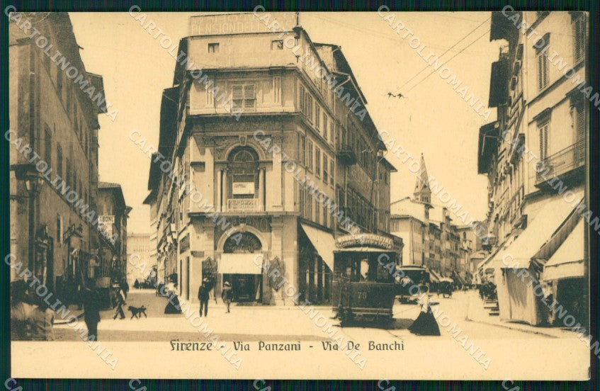 Firenze Città Via Panzani Tram cartolina WX0750 – fronte
