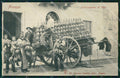 Firenze Città Carro Scaricamento Vino Fiasco cartolina WX0754 – fronte