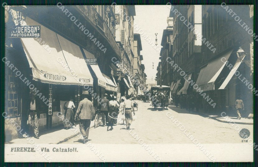 Firenze Città Via Calzaiuoli Carrozza NPG Foto cartolina WX0761 – fronte