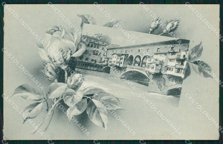 Firenze Città Ponte Vecchio PIEGHINE cartolina WX0777 – fronte