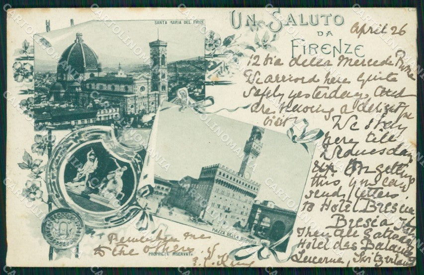 Firenze Città Saluti da cartolina WX0778 – fronte