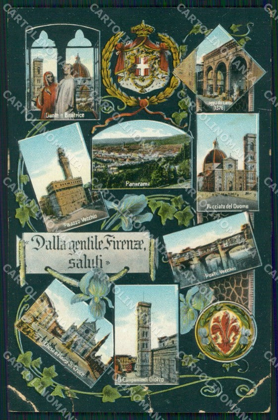 Firenze Città Saluti da PIEGHE cartolina WX0782 – fronte