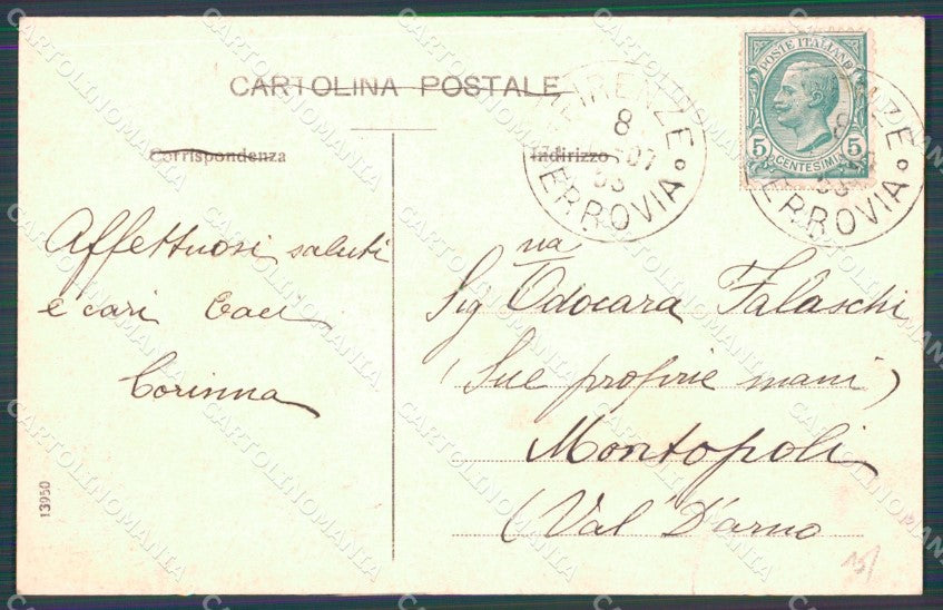 Firenze Città Saluti da cartolina WX0783 – retro