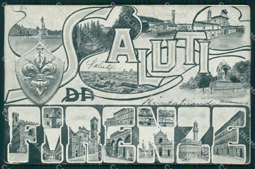 Firenze Città Saluti da PIEGA STRAPPINO cartolina WX0791 – fronte