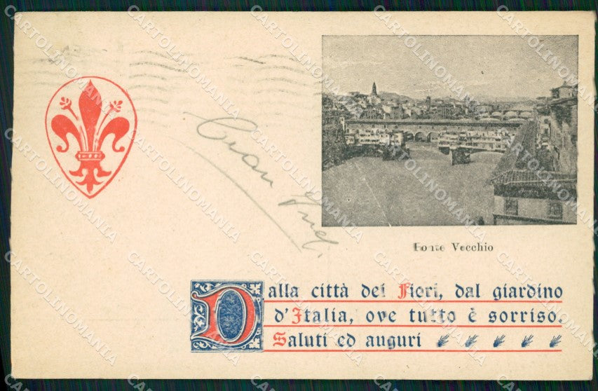 Firenze Città Saluti da cartolina WX0795 – fronte