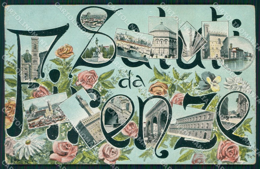 Firenze Città Saluti da cartolina WX0798 – fronte