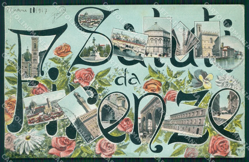 Firenze Città Saluti da PIEGHINA cartolina WX0800 – fronte