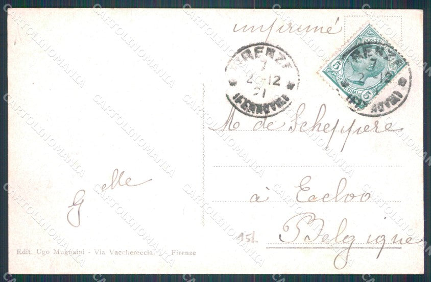 Firenze Città Carretto Fiaschi cartolina WX0801 – retro