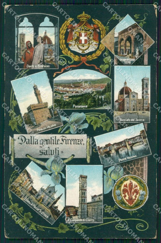 Firenze Città Saluti da cartolina WX0804 – fronte