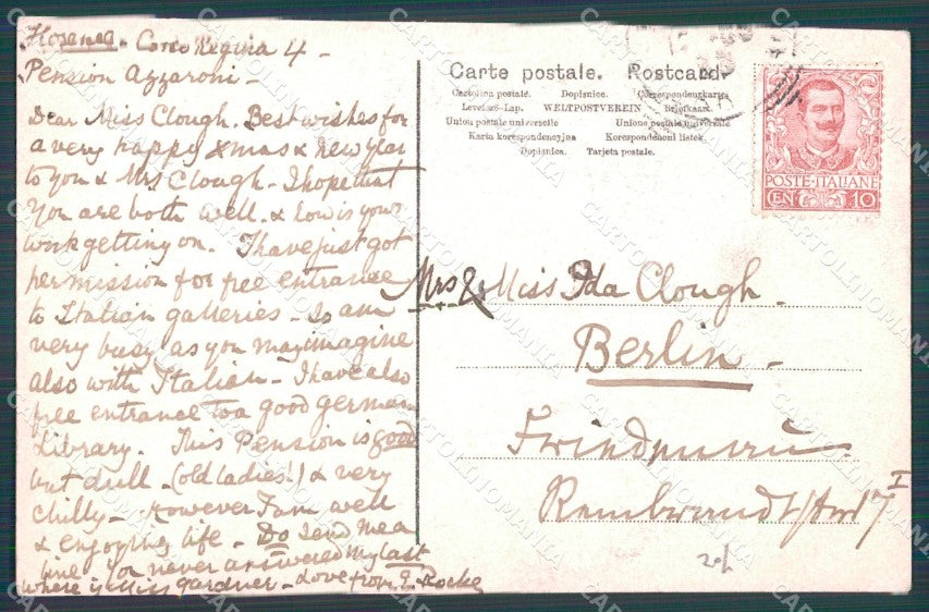 Firenze Città Buon Natale cartolina WX0805 – retro