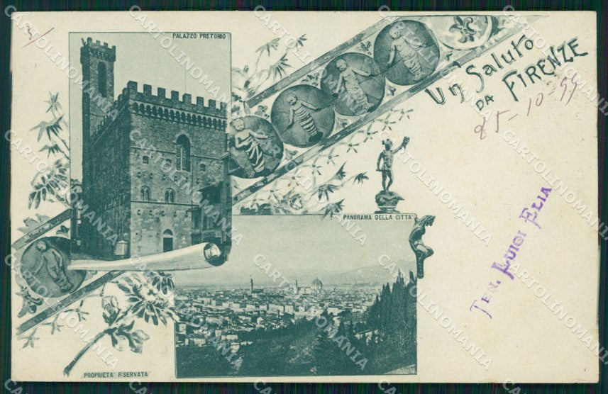 Firenze Città Saluti da cartolina WX0806 – fronte