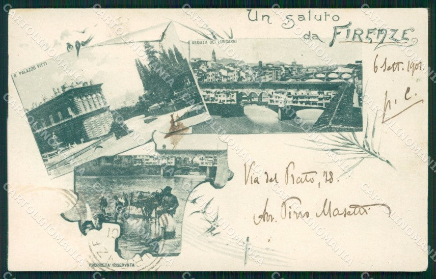Firenze Città Saluti da cartolina WX0807 – fronte