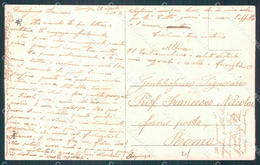 Firenze Città Pensiero da cartolina WX0809 – retro