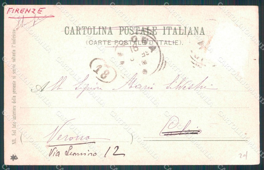 Firenze Città Saluti da cartolina WX0810 – retro