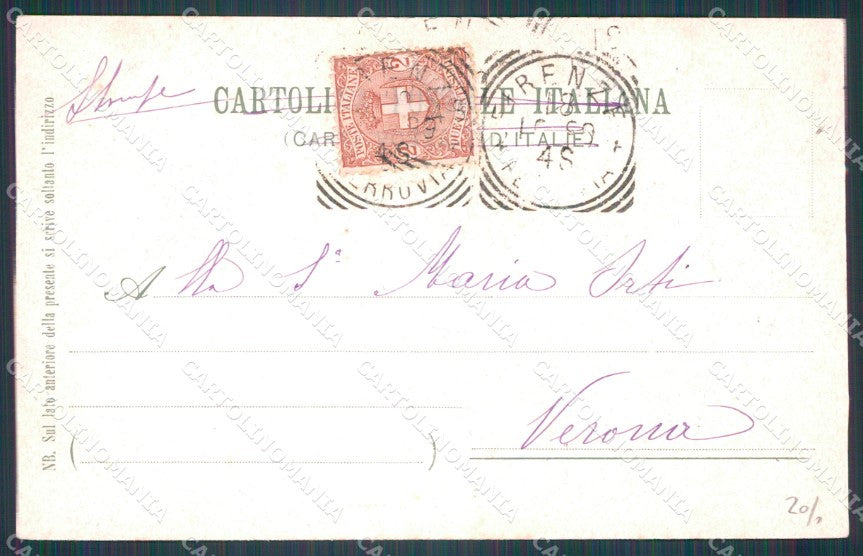 Firenze Città Saluti da cartolina WX0812 – retro
