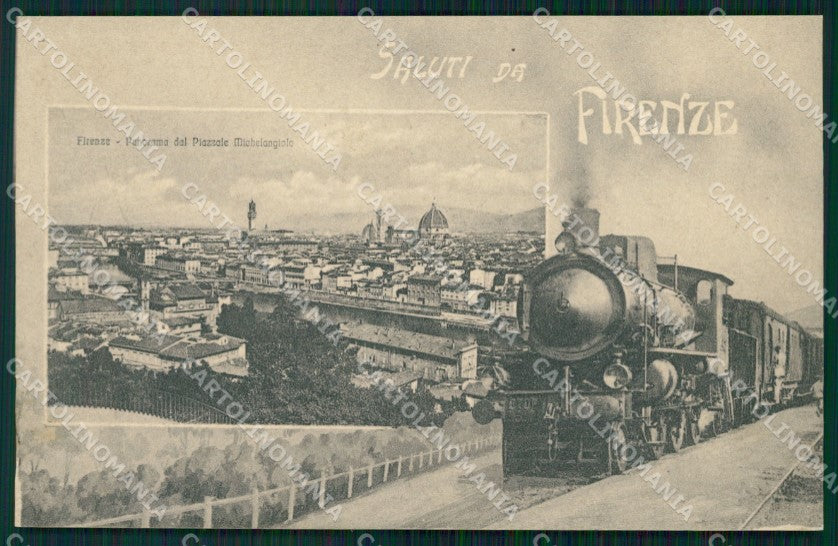 Firenze Città Saluti da Treno cartolina WX0818 – fronte