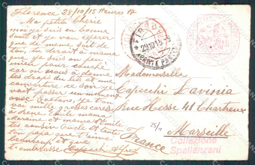 Firenze Città Carretto Fiasco MACCHIE cartolina WX0830 – retro