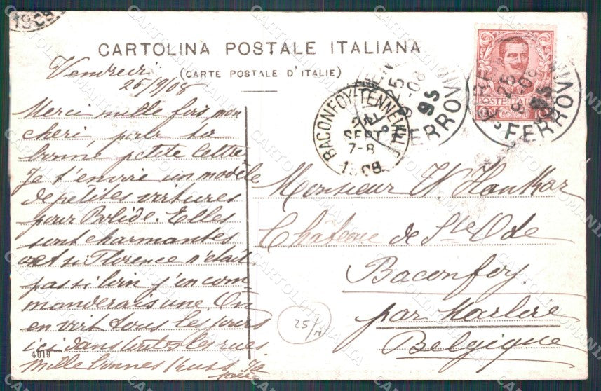 Firenze Città Carretto Fiasco cartolina WX0831 – retro