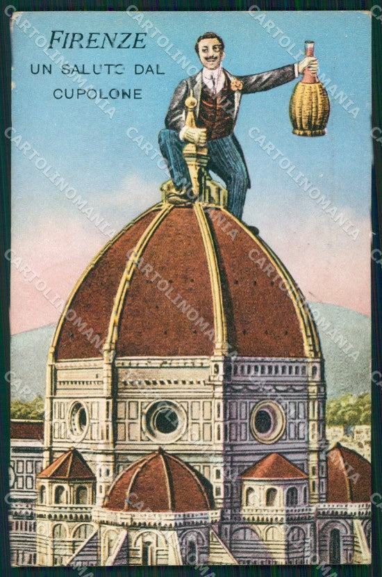 Firenze Città Cupolone Brunelleschi Fiasco cartolina WX0836 – fronte