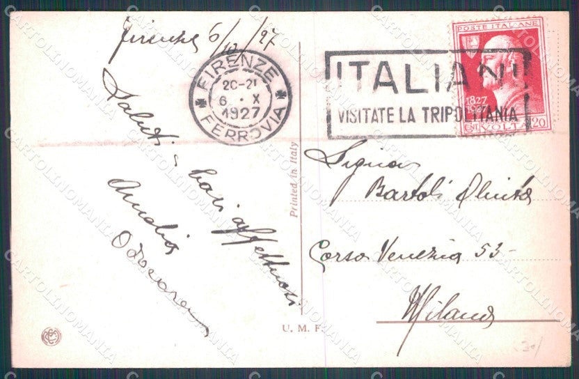 Firenze Città Carretto Fiasco cartolina WX0838 – retro