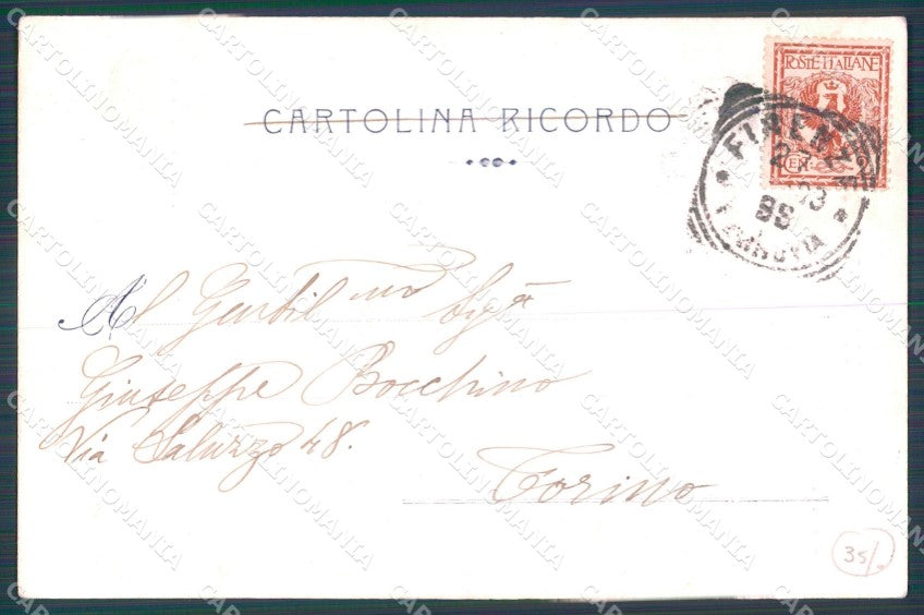 Firenze Città Cupolone Brunelleschi Saluto da Surrealismo cartolina WX0839 – retro