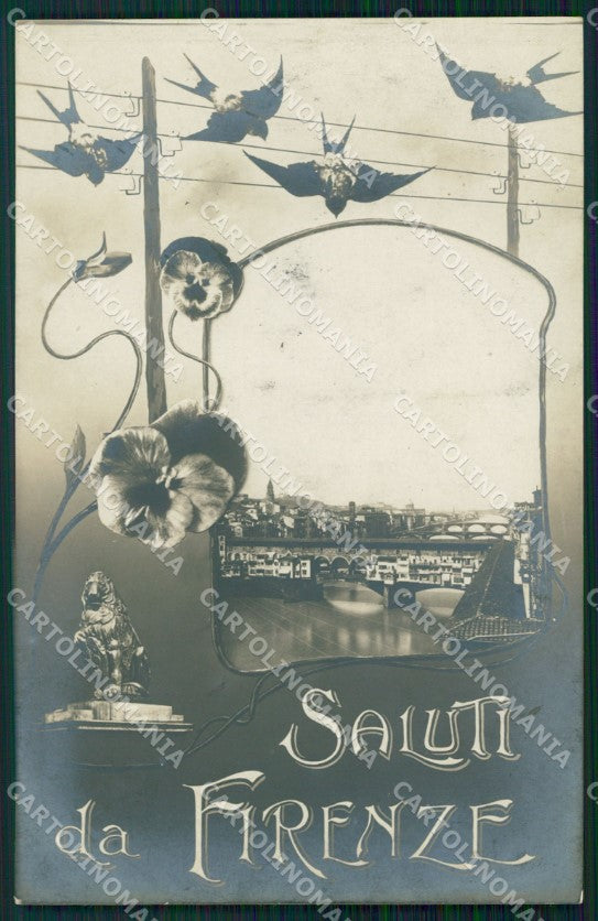 Firenze Città Saluti da Foto cartolina WX0848 – fronte