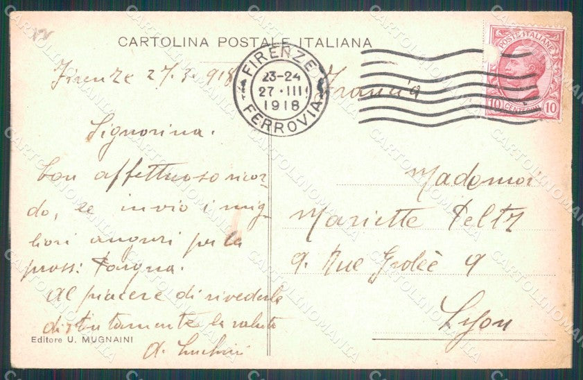 Firenze Città Scoppio Carro Sabato Santo Buoi PIEGHINA cartolina WX0854 – retro