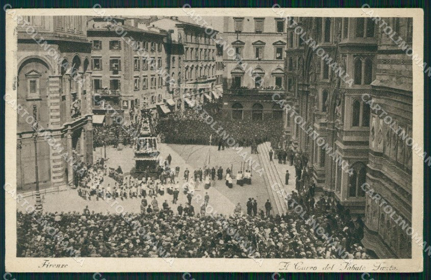Firenze Città Carro del Sabato Santo cartolina WX0875 – fronte