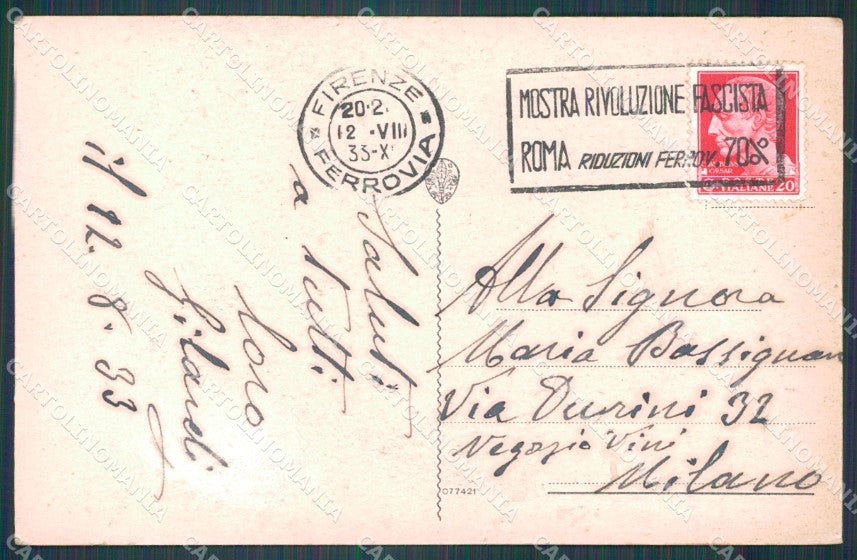 Firenze Certosa di Frati cartolina WX0949 – retro