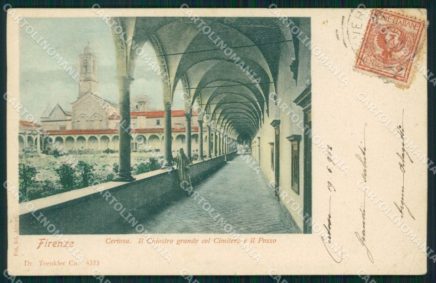 Firenze Certosa di Cimitero PIEGA cartolina WX0959 – fronte