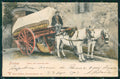 Firenze Città Carro Trasporto Vino Costumi PIEGA cartolina WX0967 – fronte